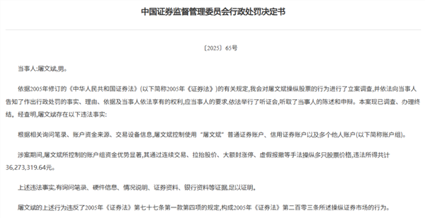点点策略网 证监会出手！知名牛散屠文斌，被重罚