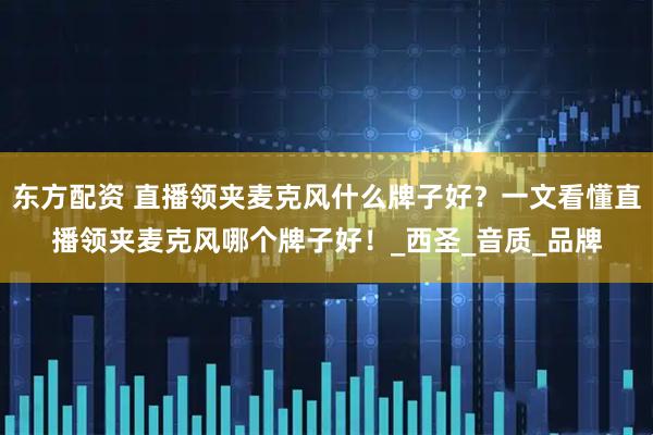 东方配资 直播领夹麦克风什么牌子好？一文看懂直播领夹麦克风哪个牌子好！_西圣_音质_品牌