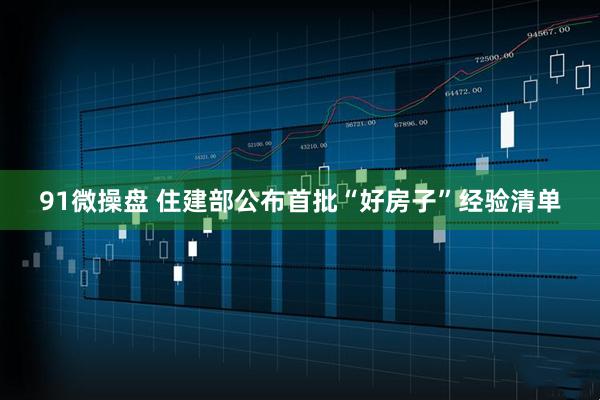 91微操盘 住建部公布首批“好房子”经验清单