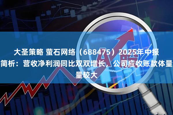 大圣策略 萤石网络（688475）2025年中报财务简析：营收净利润同比双双增长，公司应收账款体量较大