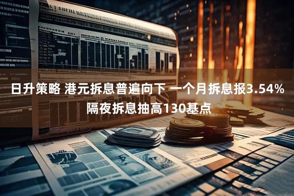 日升策略 港元拆息普遍向下 一个月拆息报3.54% 隔夜拆息抽高130基点